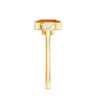 0.3 Carat Fire Opal Marquise Solitaire Ring with Diamond AAA - Rosec Jewels
