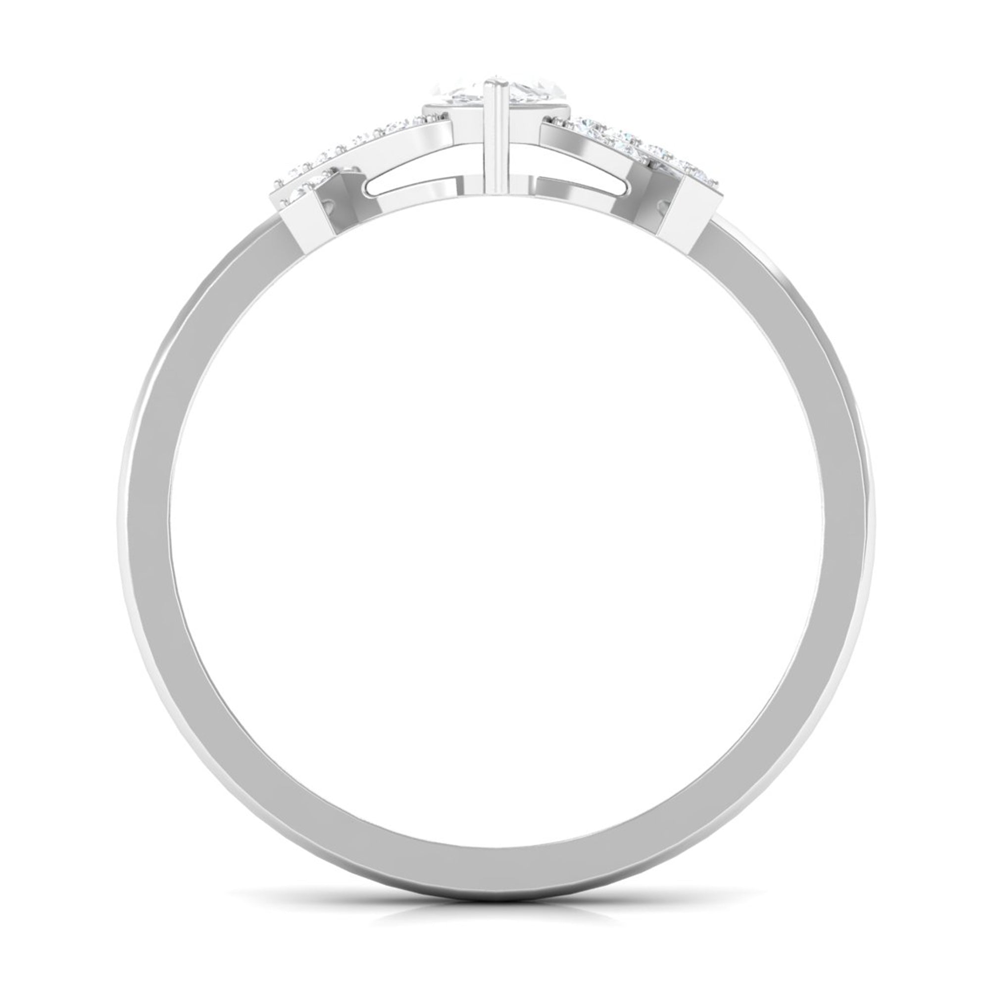 1 CT Marquise Cut Zircon Engagement Ring with Split Shank AAAA - Rosec Jewels