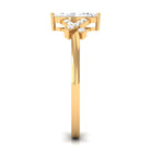 1 CT Marquise Cut Zircon Engagement Ring with Split Shank AAAA - Rosec Jewels