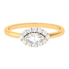 1 CT Marquise Cut Zircon East West Engagement Ring AAAA - Rosec Jewels