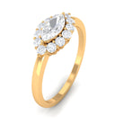 1 CT Marquise Cut Zircon East West Engagement Ring AAAA - Rosec Jewels