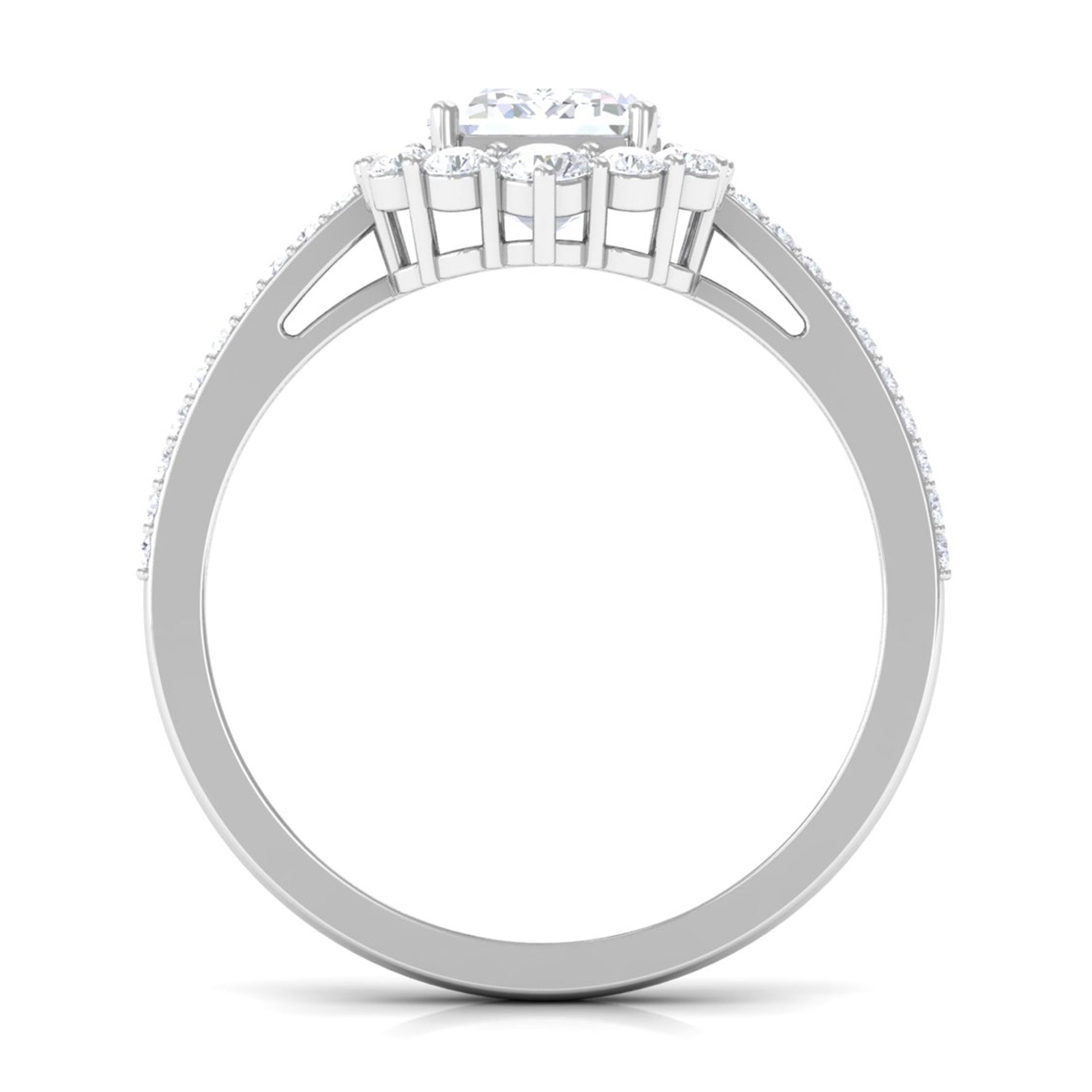 3.25 CT Octagon Cut Zircon Statement Engagement Ring AAAA - Rosec Jewels
