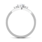 Certified Cubic Zirconia Crown Engagement Ring AAAA - Rosec Jewels