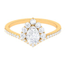 Certified Cubic Zirconia Crown Engagement Ring AAAA - Rosec Jewels
