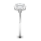 Asscher Cut Zircon Statement Engagement Ring AAAA - Rosec Jewels