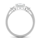 Asscher Cut Zircon Statement Engagement Ring AAAA - Rosec Jewels