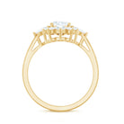 1 Carat Oval Zirconia Statement Engagement Ring with Halo AAAA - Rosec Jewels