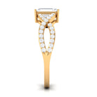 2.50 CT Octagon Cut Solitaire Zircon Crossover Engagement Ring AAAA - Rosec Jewels