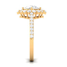 1 Carat Round Cubic Zirconia Halo Engagement Ring AAAA - Rosec Jewels