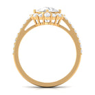 1 Carat Round Cubic Zirconia Halo Engagement Ring AAAA - Rosec Jewels
