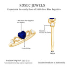 Rosec Jewels-Natural 0.6 Carat Blue Sapphire Heart Promise Ring with Diamond