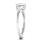 1.75 CT Asscher Cut Solitaire Zircon Bypass Engagement Ring AAAA - Rosec Jewels