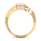 1.75 CT Asscher Cut Solitaire Zircon Bypass Engagement Ring AAAA - Rosec Jewels