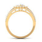 Pear Cut Zircon Statement Engagement Ring AAAA - Rosec Jewels
