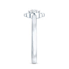 Rosec Jewels-Solitaire Lab Grown Diamond Flower Promise Ring with Certificate