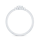 Rosec Jewels-Solitaire Lab Grown Diamond Flower Promise Ring with Certificate