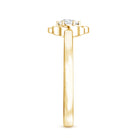 Rosec Jewels-Solitaire Lab Grown Diamond Flower Promise Ring with Certificate