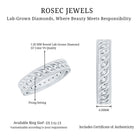 Lab Grown Diamond Designer Wedding Band Ring Lab - ( EF-VS ) - Rosec Jewels