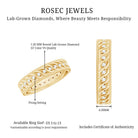 Lab Grown Diamond Designer Wedding Band Ring Lab - ( EF-VS ) - Rosec Jewels