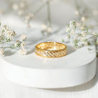 Lab Grown Diamond Designer Wedding Band Ring Lab - ( EF-VS ) - Rosec Jewels