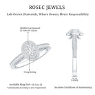 Vintage Inspired Lab Grown Diamond Double Halo Engagement Ring Lab - ( EF-VS ) - Rosec Jewels