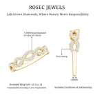Rosec Jewels-Pave Set Lab Grown Diamond Infinity Wedding Band