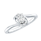 Brilliant Cut Certified Lab Grown Diamond Promise Ring For Her Lab - ( EF-VS ) - Rosec Jewels