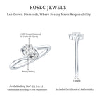 Brilliant Cut Certified Lab Grown Diamond Promise Ring For Her Lab - ( EF-VS ) - Rosec Jewels