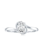 Brilliant Cut Certified Lab Grown Diamond Promise Ring For Her Lab - ( EF-VS ) - Rosec Jewels