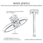 Rosec Jewels-IGI Certified Solitaire Lab Grown Diamond Radiant Cut Engagement Ring 2 Carat