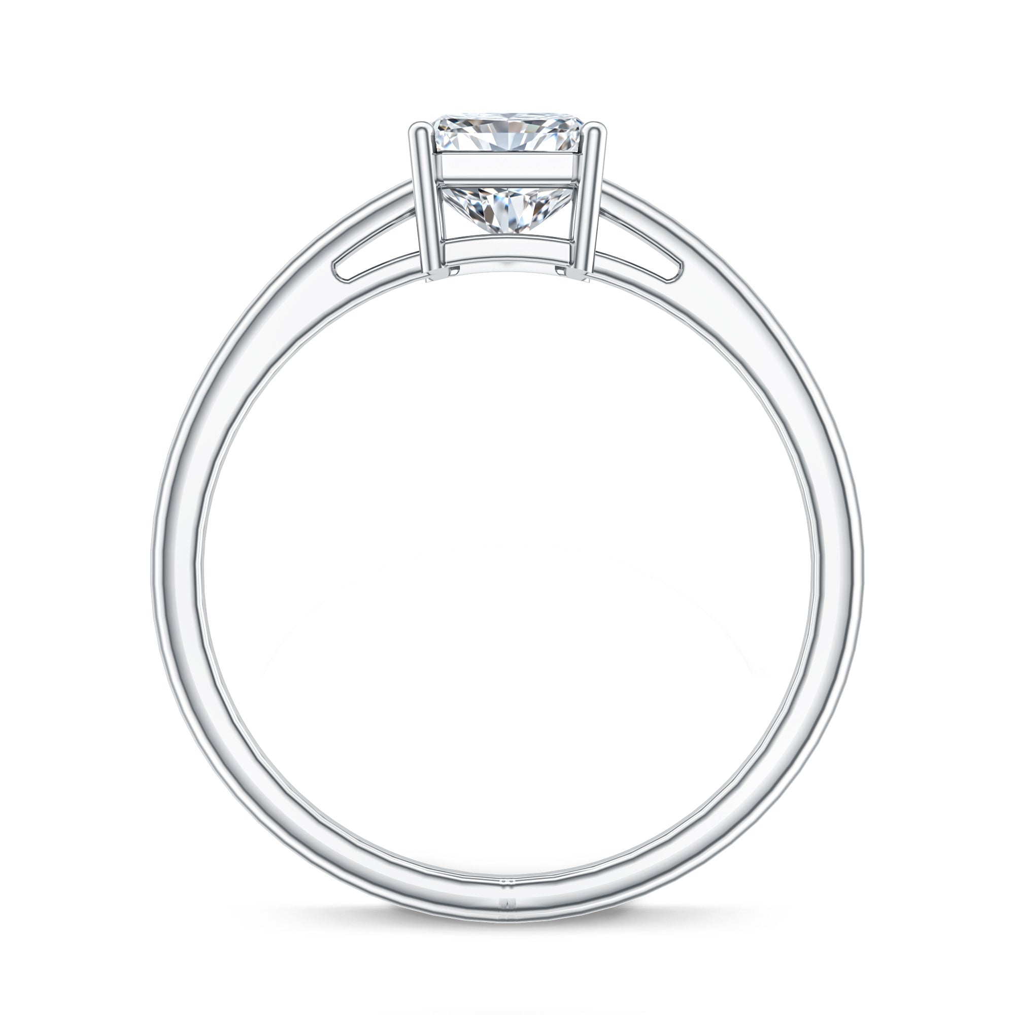 Rosec Jewels-IGI Certified Solitaire Lab Grown Diamond Radiant Cut Engagement Ring 2 Carat