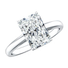 Solitaire 3 Carat Radiant Cut Lab Created Diamond Engagement Ring IGI Certified Lab - ( E-VS1 ) - Rosec Jewels