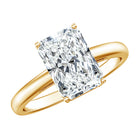 Solitaire 3 Carat Radiant Cut Lab Created Diamond Engagement Ring IGI Certified Lab - ( E-VS1 ) - Rosec Jewels