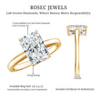Solitaire 3 Carat Radiant Cut Lab Created Diamond Engagement Ring IGI Certified Lab - ( E-VS1 ) - Rosec Jewels