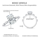 3 Carat Lab Grown Diamond Radiant Engagement Ring with IGI Certificate Lab - ( E-VS1 ) - Rosec Jewels