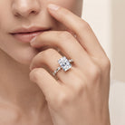 3 Carat Lab Grown Diamond Radiant Engagement Ring with IGI Certificate Lab - ( E-VS1 ) - Rosec Jewels