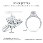 Vintage Inspired 3 Carat Radiant Cut Lab Grown Diamond Engagement Ring IGI Certified Lab - ( E-VS1 ) - Rosec Jewels
