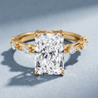 4 Carat Lab Grown Radiant Cut Diamond Solitaire Engagement Ring with IGI Certificate Lab - ( E-VS1 ) - Rosec Jewels