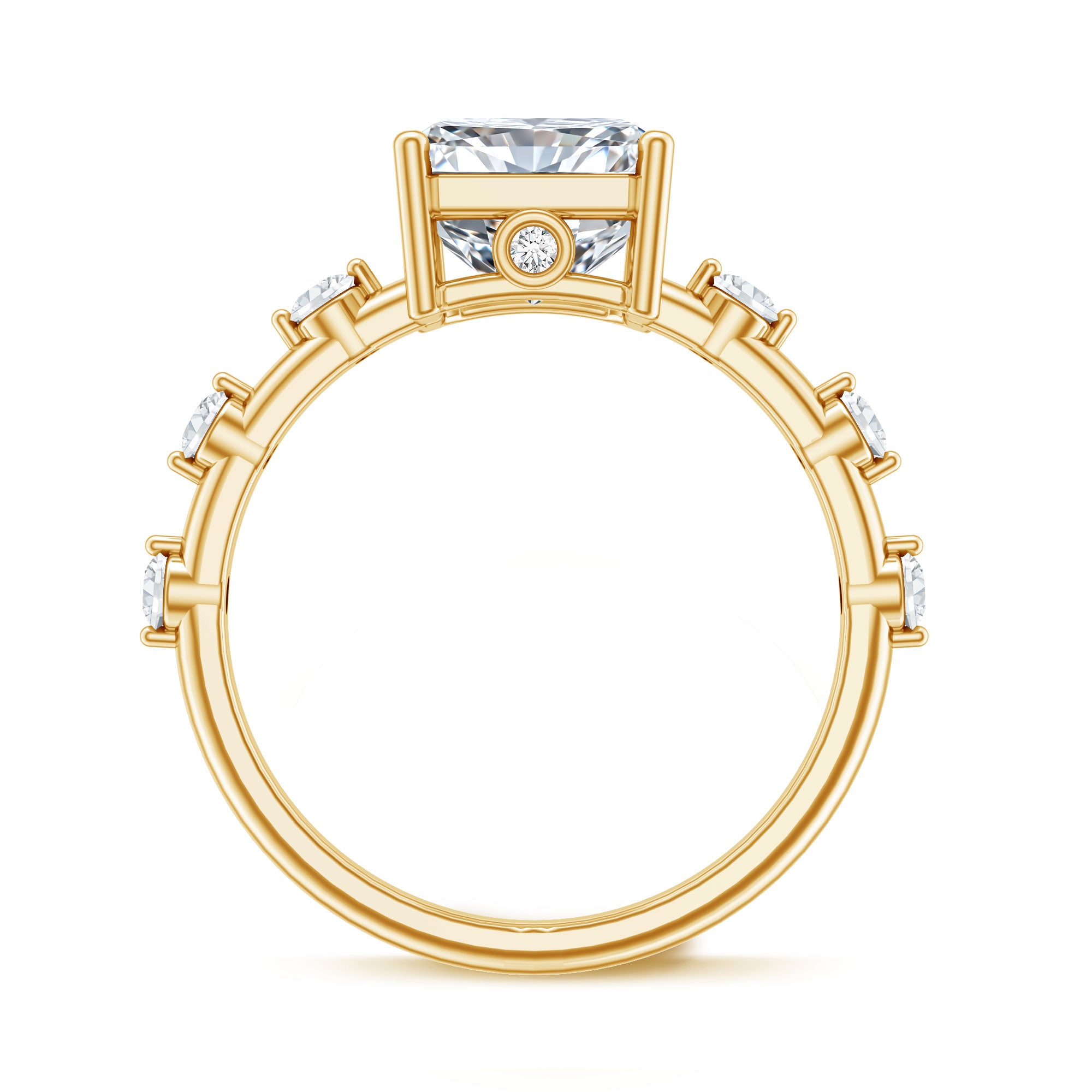 Rosec Jewels-4 Carat Lab Grown Radiant Cut Diamond Solitaire Engagement Ring with IGI Certificate