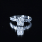 Lab Grown 2 Carat Diamond Radiant Cut Side Stone Engagement Ring IGI Certified Lab - ( E-VS1 ) - Rosec Jewels