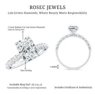Lab Grown 2 Carat Diamond Radiant Cut Side Stone Engagement Ring IGI Certified Lab - ( E-VS1 ) - Rosec Jewels