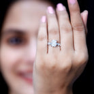 Lab Grown 2 Carat Diamond Radiant Cut Side Stone Engagement Ring IGI Certified Lab - ( E-VS1 ) - Rosec Jewels