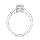 IGI Certified Radiant Cut Lab Grown Diamond Hidden Halo Engagement Ring 2 Carat Lab - ( E-VS1 ) - Rosec Jewels