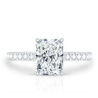 IGI Certified Radiant Cut Lab Grown Diamond Hidden Halo Engagement Ring 2 Carat Lab - ( E-VS1 ) - Rosec Jewels
