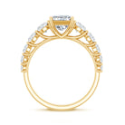 2 Carat IGI Certified Lab Diamond Radiant Cut Engagement Ring with Side Stones Lab - ( E-VS1 ) - Rosec Jewels