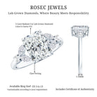 IGI Certified 2 Carat Lab Grown Diamond Engagement Ring with Radiant Cut Lab - ( E-VS1 ) - Rosec Jewels