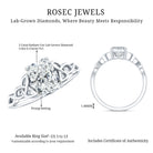 Rosec Jewels-IGI Certified 2 Carat Lab Grown Diamond Radiant Cut Engagement Ring with Celtic Knot