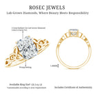 IGI Certified 2 Carat Lab Grown Diamond Radiant Cut Engagement Ring with Celtic Knot Lab - ( E-VS1 ) - Rosec Jewels