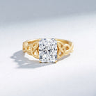 IGI Certified 2 Carat Lab Grown Diamond Radiant Cut Engagement Ring with Celtic Knot Lab - ( E-VS1 ) - Rosec Jewels