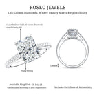 Rosec Jewels-3 Carat Radiant Cut Lab Grown Diamond Hidden Halo Engagement Ring with IGI Certificate